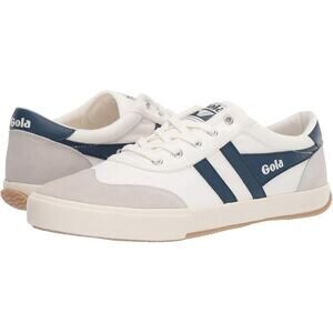 Gola Mens Badminton Sneakers EU 46 US 13 Off White Blue Canvas NIB